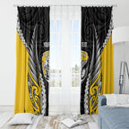Taranaki 2026 Rugby Custom Window Curtain NZ Maori Silver Fern