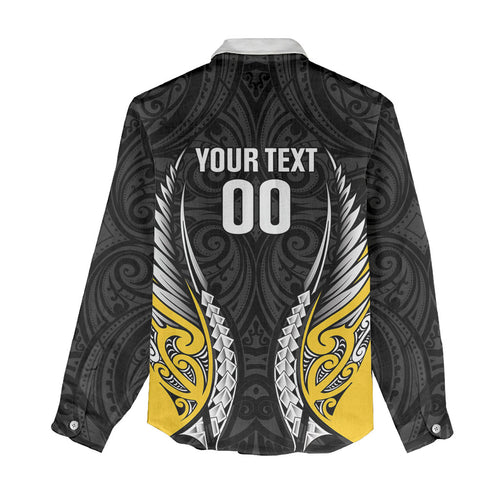 Taranaki 2026 Rugby Custom Women Casual Shirt NZ Maori Silver Fern