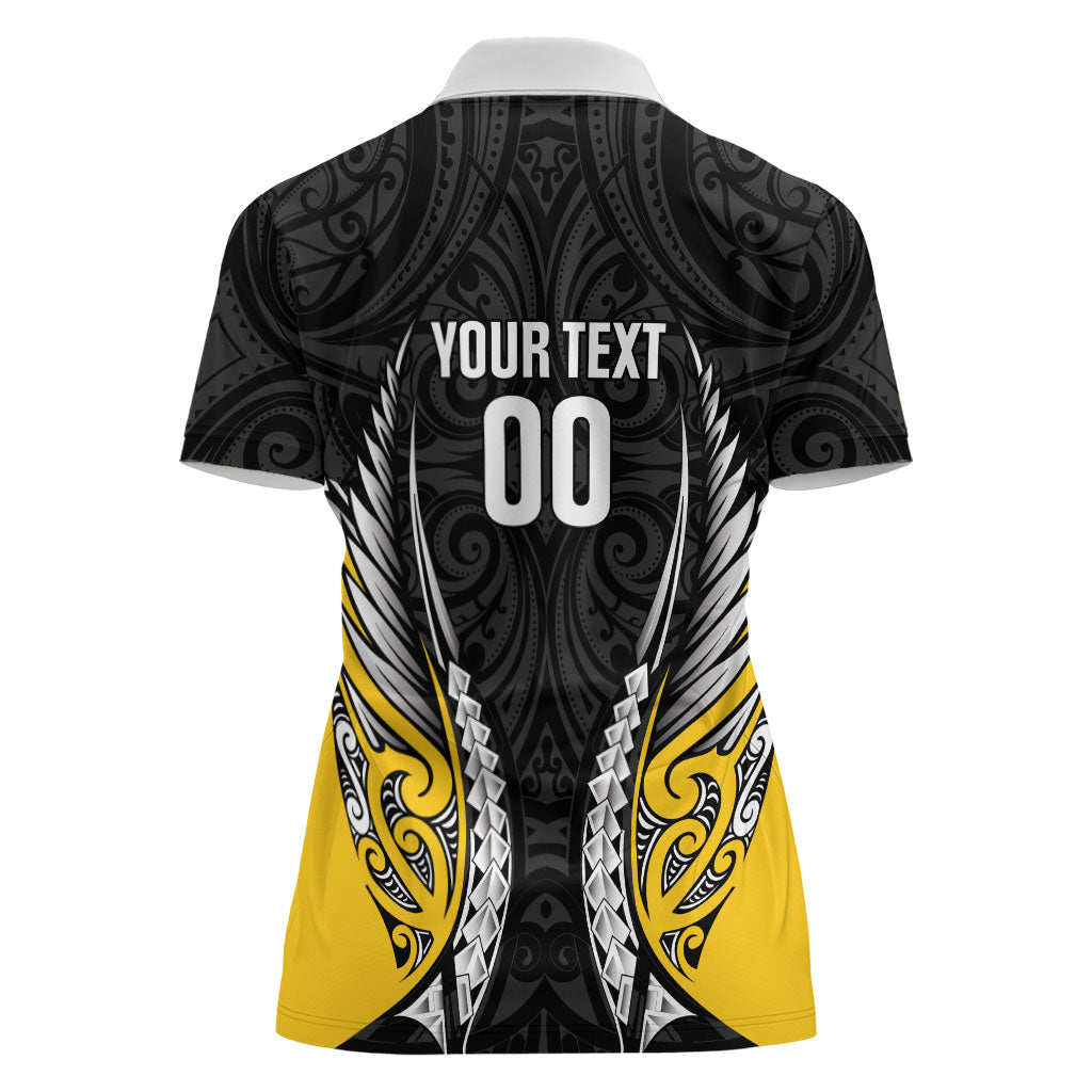 Taranaki 2026 Rugby Custom Women Polo Shirt NZ Maori Silver Fern