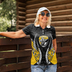 Taranaki 2026 Rugby Custom Women Polo Shirt NZ Maori Silver Fern