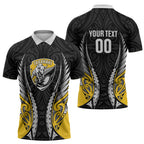 Taranaki 2026 Rugby Custom Zipper Polo Shirt NZ Maori Silver Fern