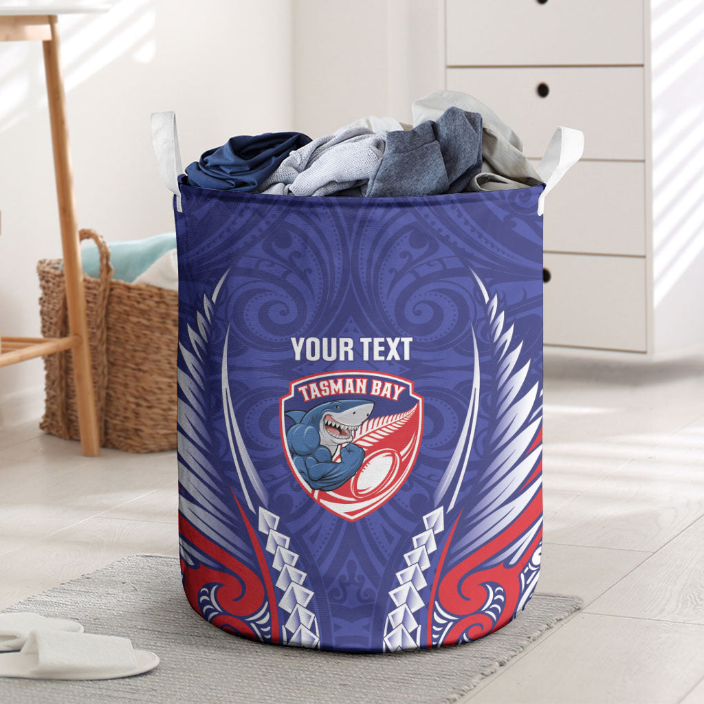 Tasman Bay 2026 Rugby Custom Laundry Basket NZ Maori Silver Fern