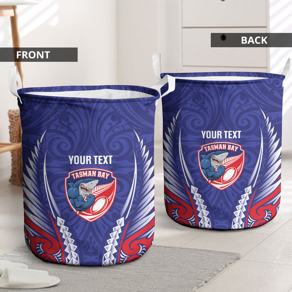 Tasman Bay 2026 Rugby Custom Laundry Basket NZ Maori Silver Fern