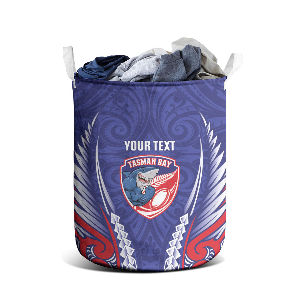 Tasman Bay 2026 Rugby Custom Laundry Basket NZ Maori Silver Fern