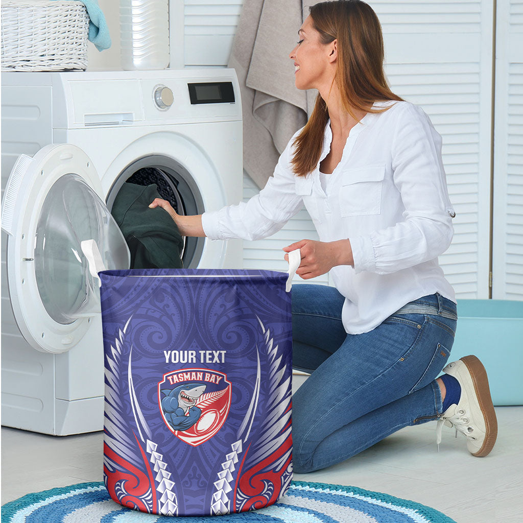 Tasman Bay 2026 Rugby Custom Laundry Basket NZ Maori Silver Fern