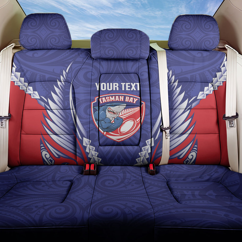 Tasman Bay 2026 Rugby Custom Back Car Seat Cover NZ Maori Silver Fern