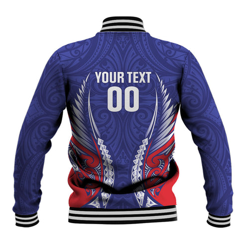 Tasman Bay 2026 Rugby Custom Baseball Jacket NZ Maori Silver Fern