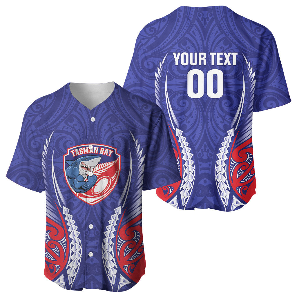 Tasman Bay 2026 Rugby Custom Baseball Jersey NZ Maori Silver Fern