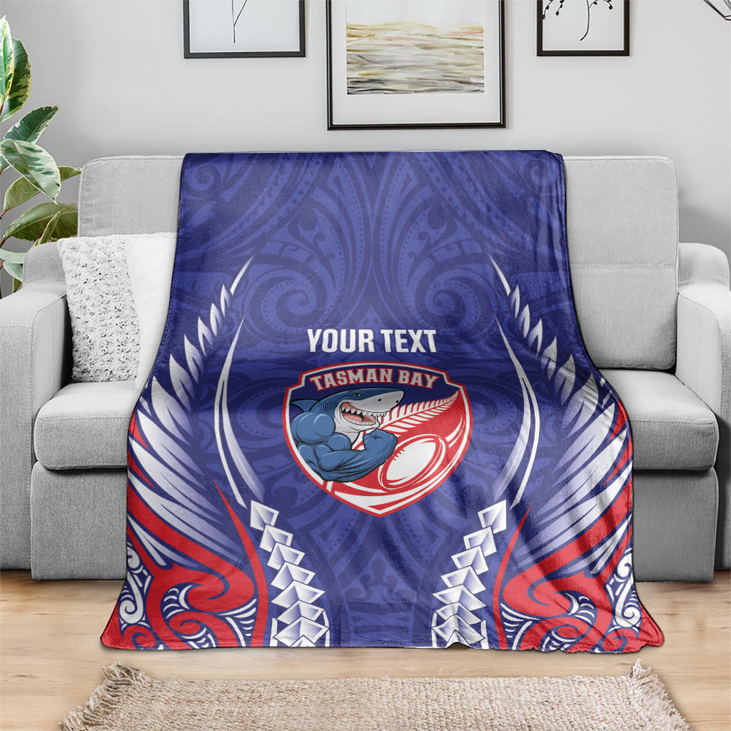 Tasman Bay 2026 Rugby Custom Blanket NZ Maori Silver Fern
