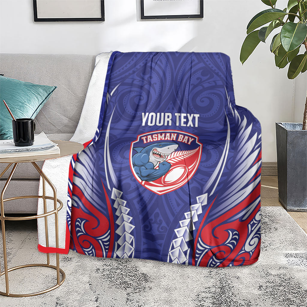 Tasman Bay 2026 Rugby Custom Blanket NZ Maori Silver Fern