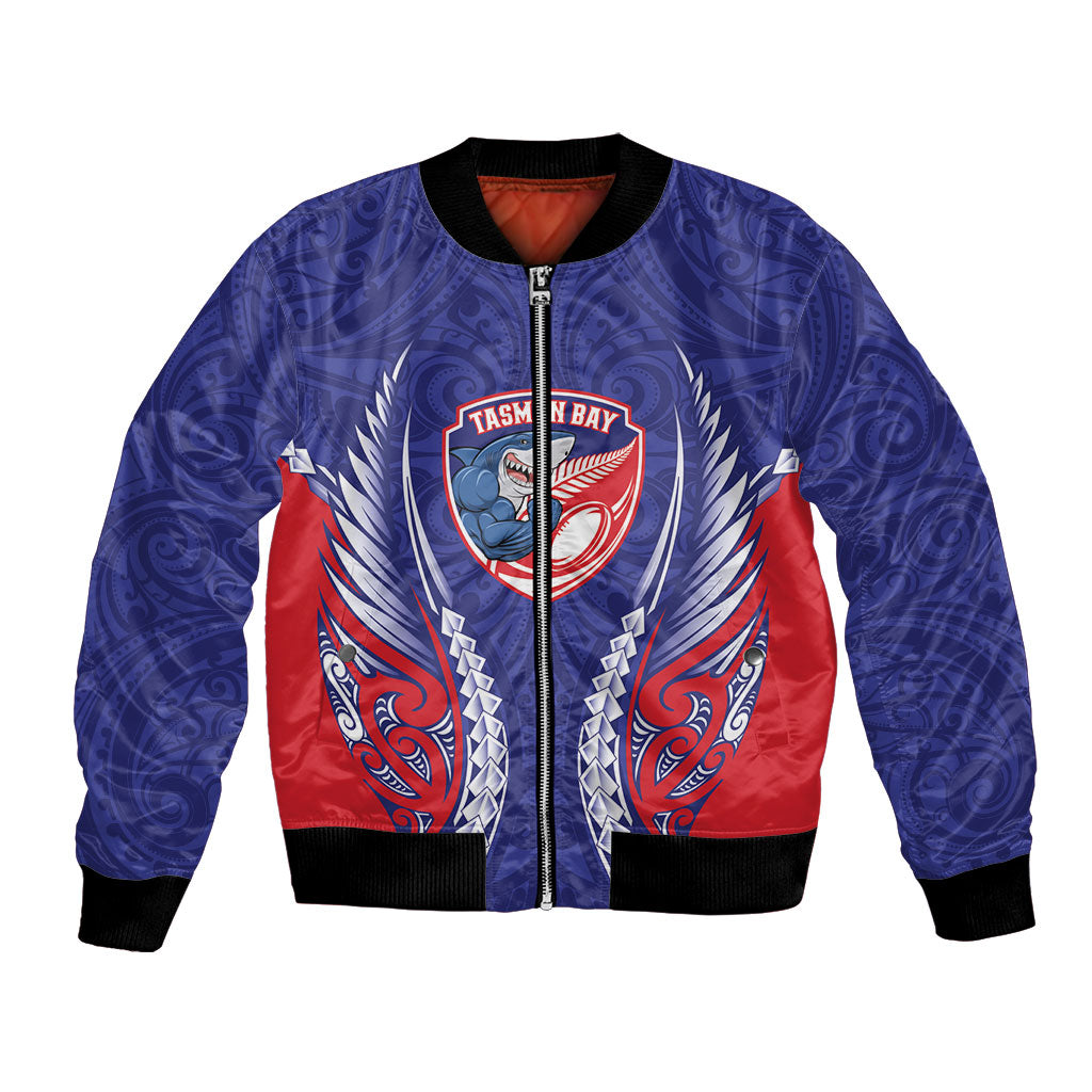 Tasman Bay 2026 Rugby Custom Bomber Jacket NZ Maori Silver Fern