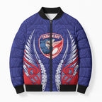 Tasman Bay 2026 Rugby Custom Bomber Puffer Jacket NZ Maori Silver Fern