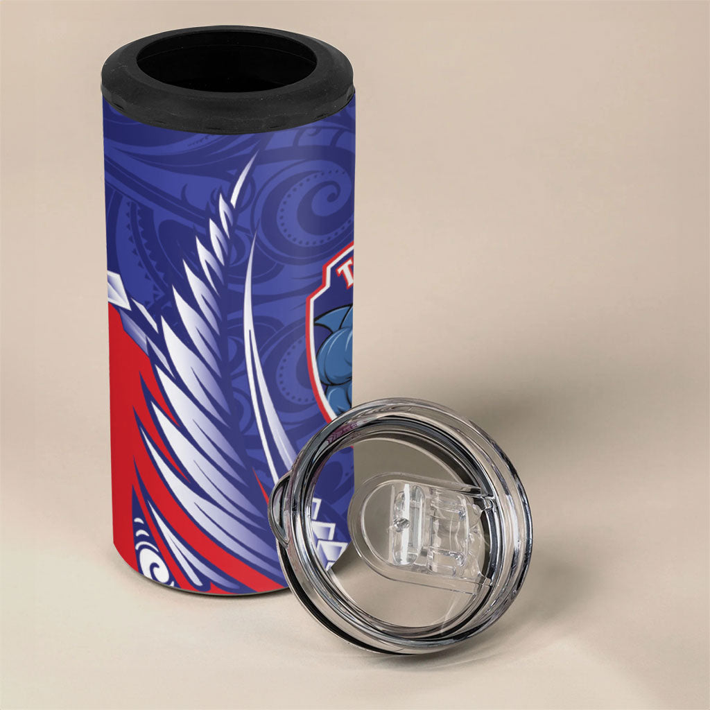 Tasman Bay 2026 Rugby Custom 4 in 1 Can Cooler Tumbler NZ Maori Silver Fern