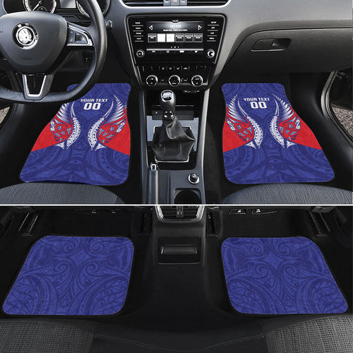 Tasman Bay 2026 Rugby Custom Car Mats NZ Maori Silver Fern