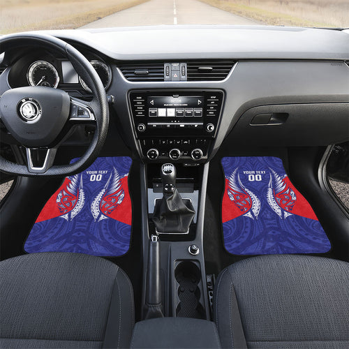Tasman Bay 2026 Rugby Custom Car Mats NZ Maori Silver Fern