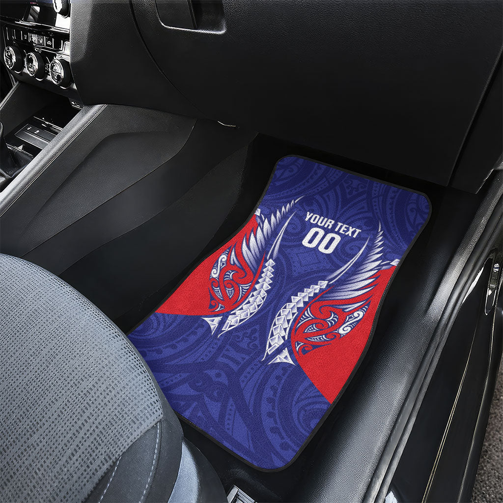 Tasman Bay 2026 Rugby Custom Car Mats NZ Maori Silver Fern