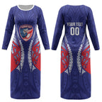 Tasman Bay 2026 Rugby Custom Couples Matching Long Sleeve Bodycon Dress and Long Sleeve Button Shirt NZ Maori Silver Fern LT14