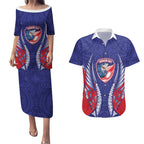 Tasman Bay 2026 Rugby Custom Couples Matching Puletasi and Hawaiian Shirt NZ Maori Silver Fern