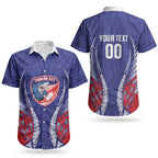 Tasman Bay 2026 Rugby Custom Couples Matching Short Sleeve Bodycon Dress and Hawaiian Shirt NZ Maori Silver Fern