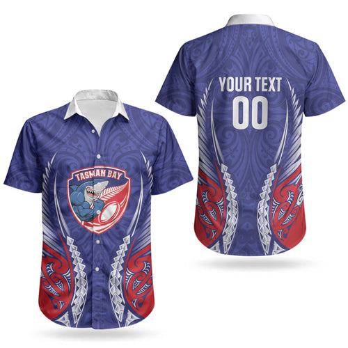 Tasman Bay 2026 Rugby Custom Couples Matching Short Sleeve Bodycon Dress and Hawaiian Shirt NZ Maori Silver Fern