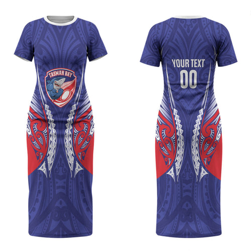 Tasman Bay 2026 Rugby Custom Couples Matching Short Sleeve Bodycon Dress and Hawaiian Shirt NZ Maori Silver Fern LT14