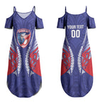 Tasman Bay 2026 Rugby Custom Couples Matching Summer Maxi Dress and Hawaiian Shirt NZ Maori Silver Fern LT14