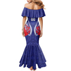 Tasman Bay 2026 Rugby Custom Family Matching Mermaid Dress and Hawaiian Shirt NZ Maori Silver Fern