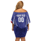 Tasman Bay 2026 Rugby Custom Family Matching Off Shoulder Short Dress and Hawaiian Shirt NZ Maori Silver Fern