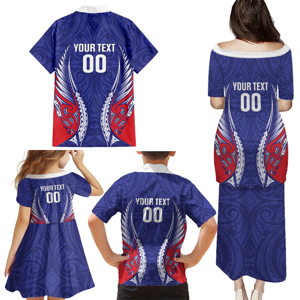 Tasman Bay 2026 Rugby Custom Family Matching Puletasi and Hawaiian Shirt NZ Maori Silver Fern