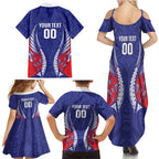 Tasman Bay 2026 Rugby Custom Family Matching Summer Maxi Dress and Hawaiian Shirt NZ Maori Silver Fern