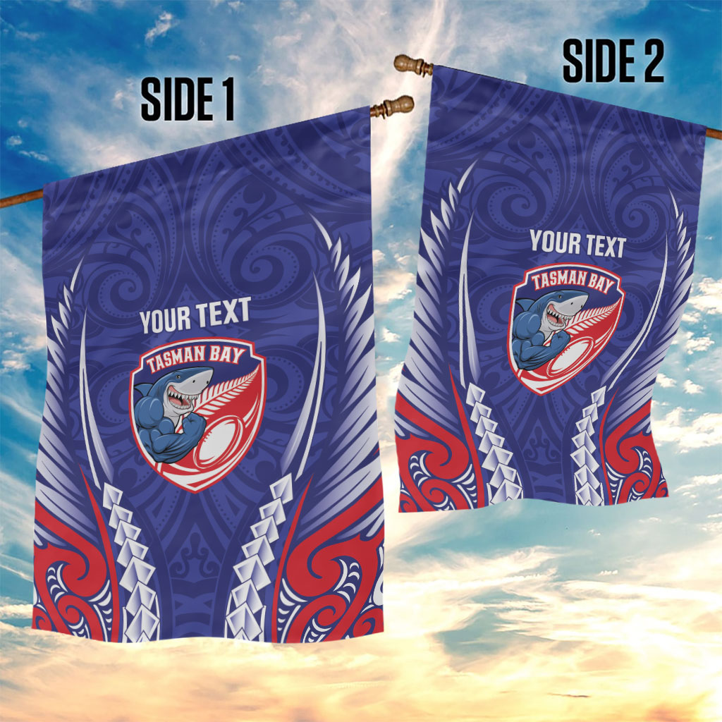 Tasman Bay 2026 Rugby Custom Garden Flag NZ Maori Silver Fern