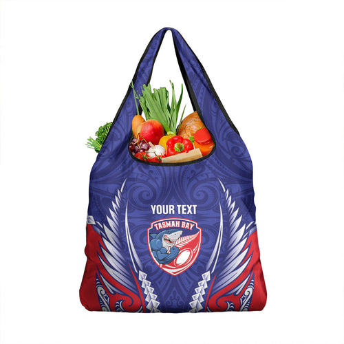 Tasman Bay 2026 Rugby Custom Grocery Bag NZ Maori Silver Fern