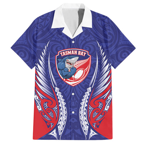 Tasman Bay 2026 Rugby Custom Hawaiian Shirt NZ Maori Silver Fern