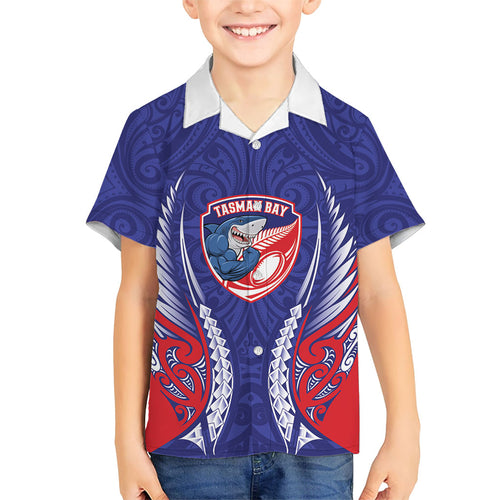 Tasman Bay 2026 Rugby Custom Hawaiian Shirt NZ Maori Silver Fern