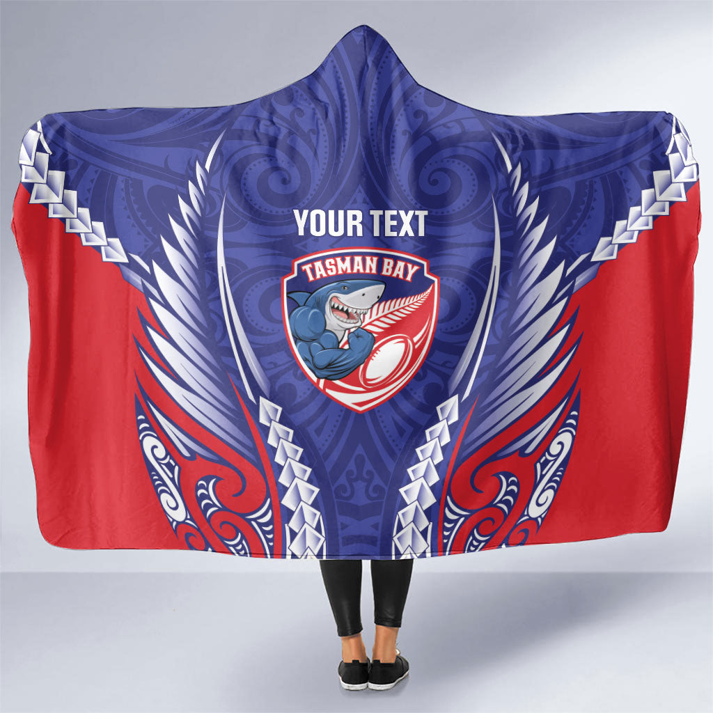 Tasman Bay 2026 Rugby Custom Hooded Blanket NZ Maori Silver Fern