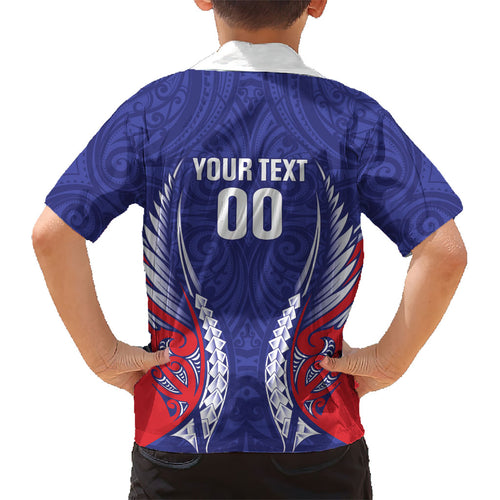 Tasman Bay 2026 Rugby Custom Kid Hawaiian Shirt NZ Maori Silver Fern