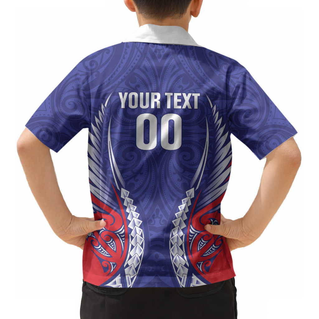 Tasman Bay 2026 Rugby Custom Kid Hawaiian Shirt NZ Maori Silver Fern LT14