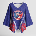 Tasman Bay 2026 Rugby Custom Kimono Sleeve Blouse NZ Maori Silver Fern