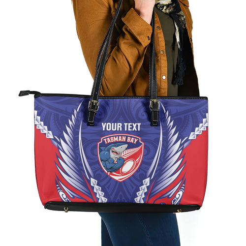 Tasman Bay 2026 Rugby Custom Leather Tote Bag NZ Maori Silver Fern