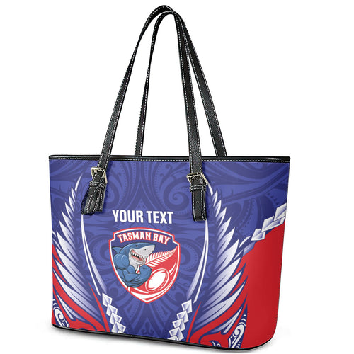 Tasman Bay 2026 Rugby Custom Leather Tote Bag NZ Maori Silver Fern