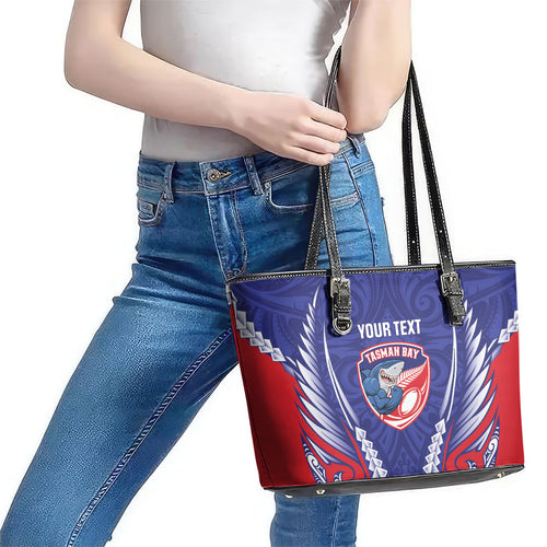 Tasman Bay 2026 Rugby Custom Leather Tote Bag NZ Maori Silver Fern