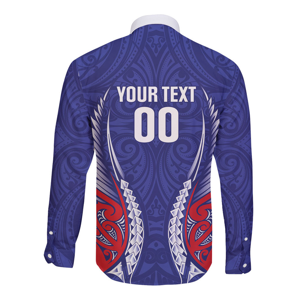Tasman Bay 2026 Rugby Custom Long Sleeve Button Shirt NZ Maori Silver Fern