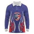 Tasman Bay 2026 Rugby Custom Long Sleeve Polo Shirt NZ Maori Silver Fern