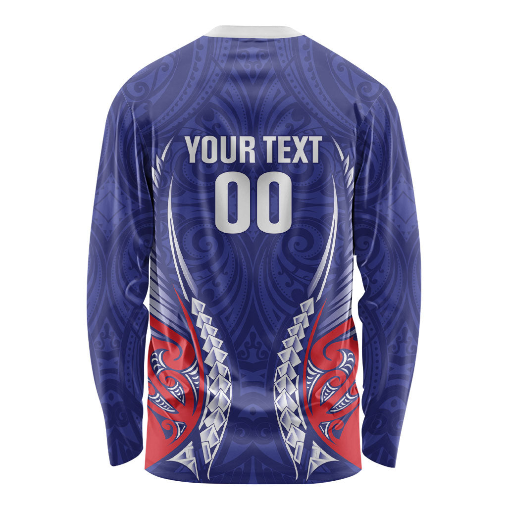 Tasman Bay 2026 Rugby Custom Long Sleeve Shirt NZ Maori Silver Fern