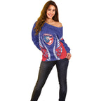 Tasman Bay 2026 Rugby Custom Off Shoulder Sweater NZ Maori Silver Fern