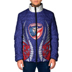 Tasman Bay 2026 Rugby Custom Padded Jacket NZ Maori Silver Fern