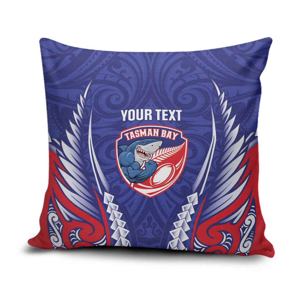 Tasman Bay 2026 Rugby Custom Pillow Cover NZ Maori Silver Fern
