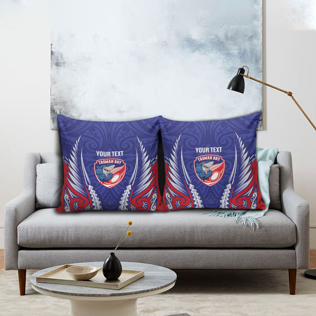Tasman Bay 2026 Rugby Custom Pillow Cover NZ Maori Silver Fern