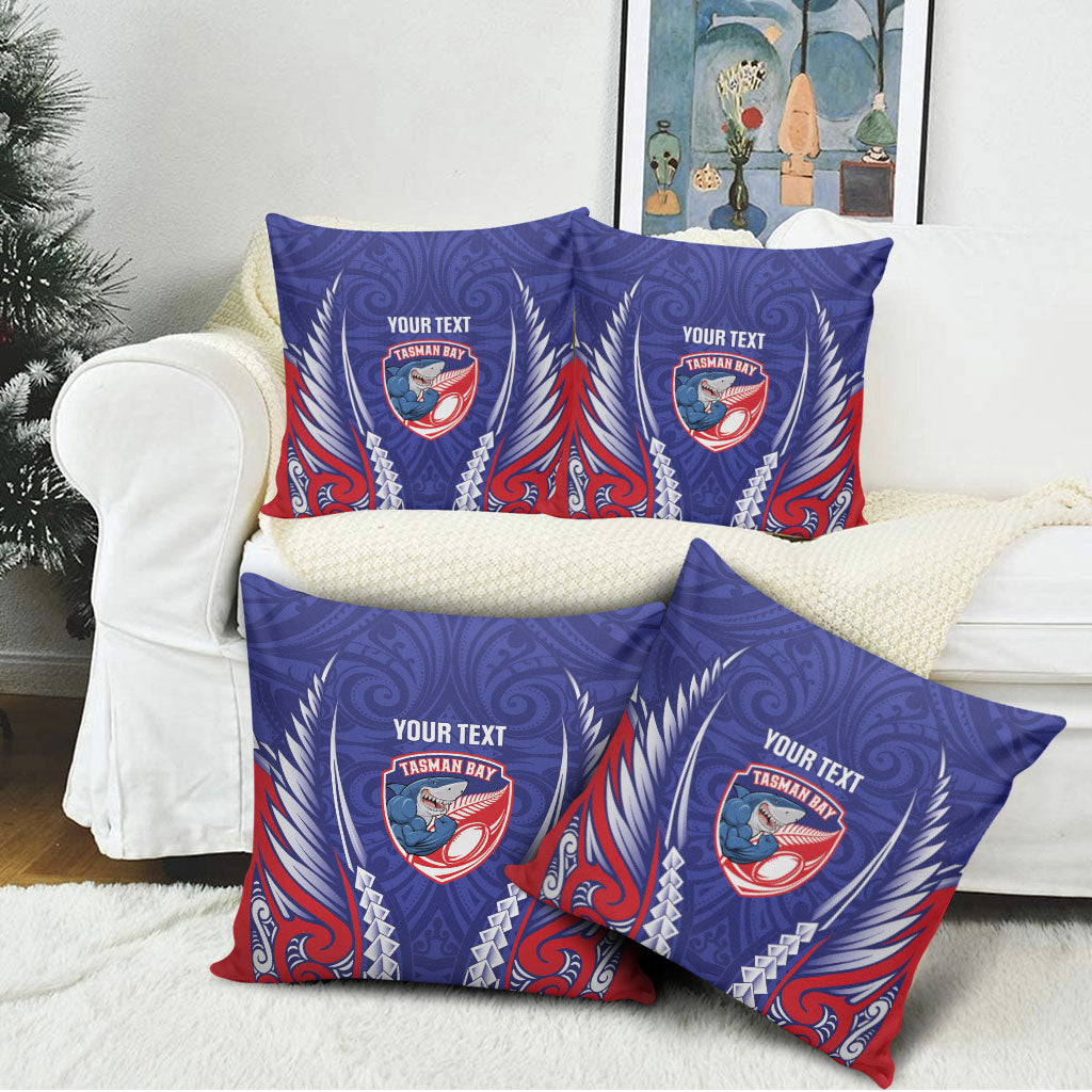 Tasman Bay 2026 Rugby Custom Pillow Cover NZ Maori Silver Fern