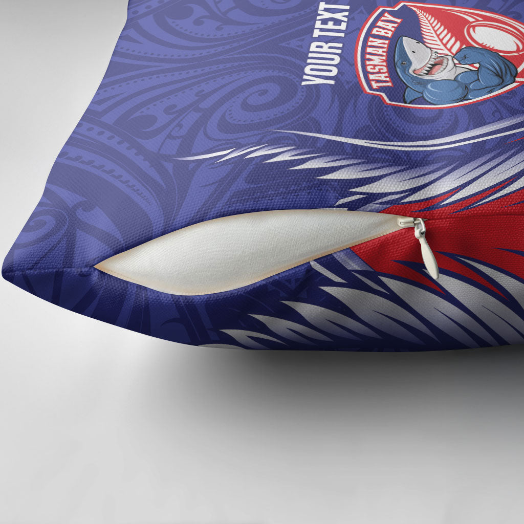 Tasman Bay 2026 Rugby Custom Pillow Cover NZ Maori Silver Fern